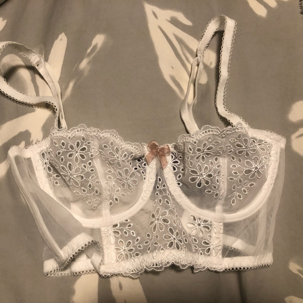 Journelle Eyelet Longline Bra Bustier 32C